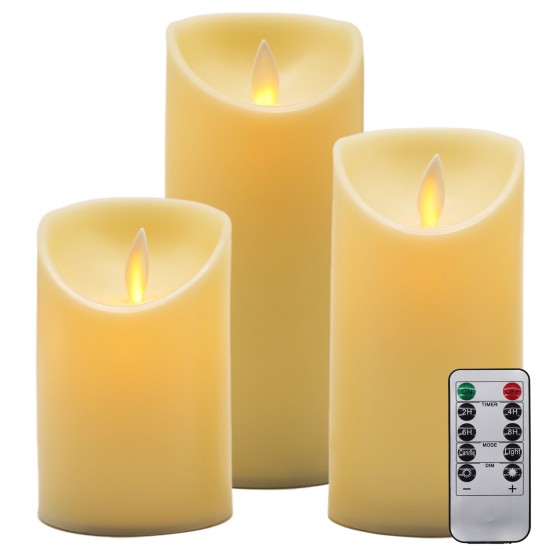 YASHEN flameless candels,flickering led candles 3 pack YASHEN flameless candels,flickering led candles 3 pack